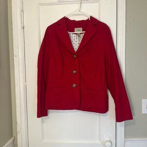 Vintage L.L. Bean Women's Lightweight Magenta Pink Blazer Jacket